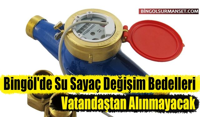Bingöl'de Su Sayaç Değişim Bedelleri Vatandaştan Alınmayacak