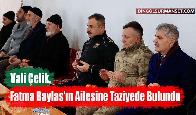 Vali Çelik, Fatma Baylas'ın Ailesine Taziyede Bulundu