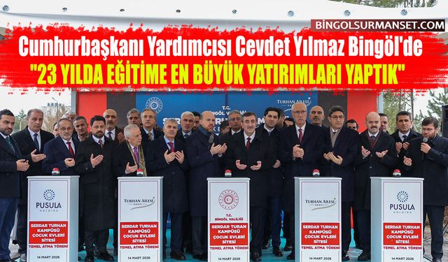 Cumhurbaşkanı Yardımcısı Cevdet Yılmaz Bingöl'de