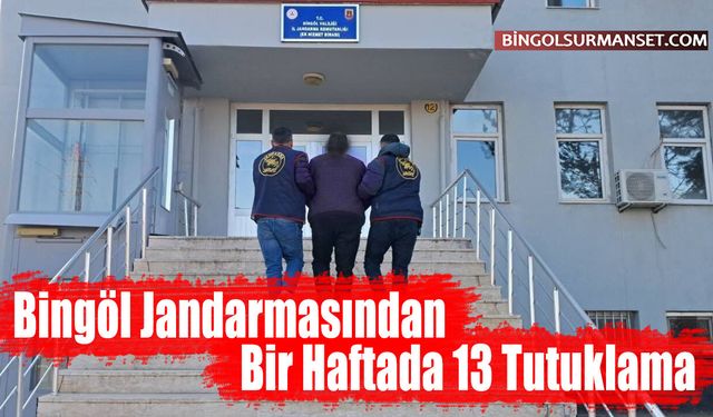 Bingöl Jandarmasından Bir Haftada 13 Tutuklama