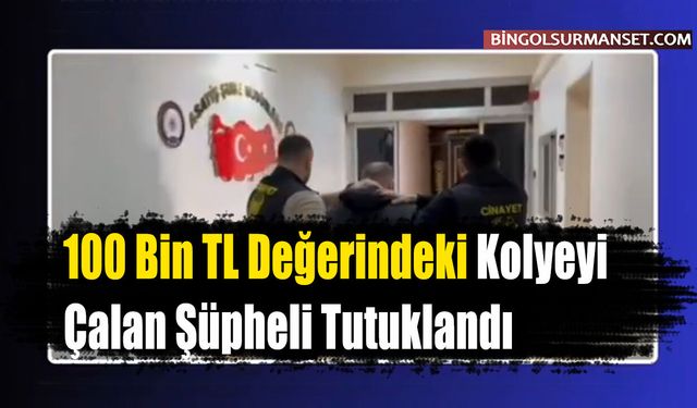 100 Bin TL Değerindeki Kolyeyi Çalan Şüpheli Tutuklandı
