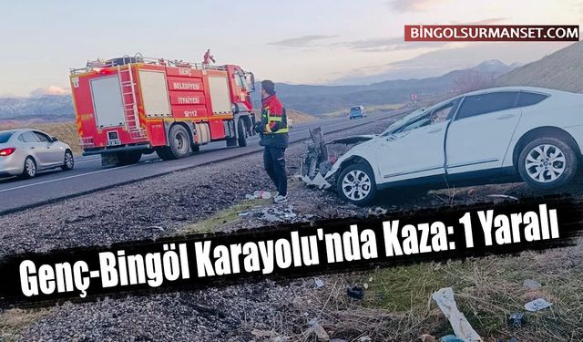Genç-Bingöl Karayolu'nda Kaza: 1 Yaralı