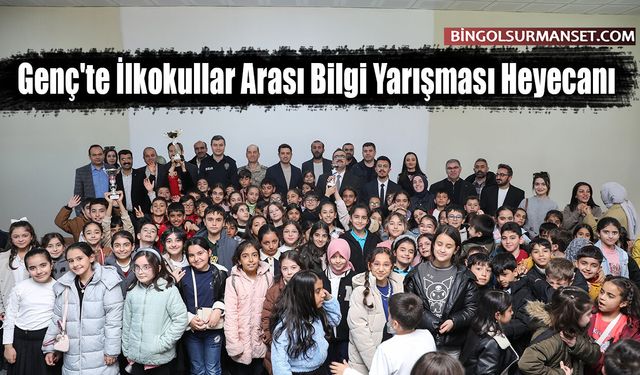Genç'te İlkokullar Arası Bilgi Yarışması Heyecanı