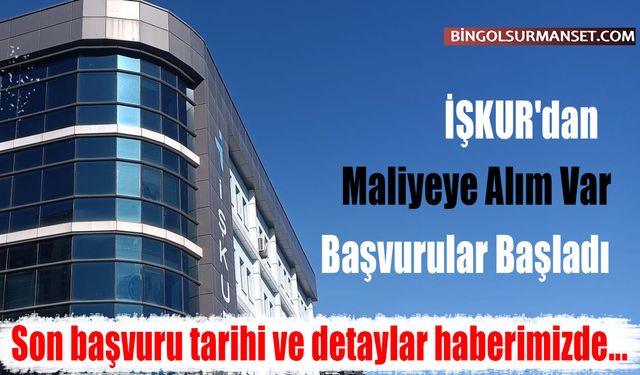 İŞKUR'dan Maliyeye Alım Var: Başvurular Başladı