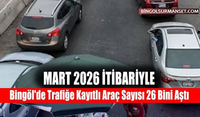 Bingöl'de Trafiğe Kayıtlı Araç Sayısı 26 Bini Aştı