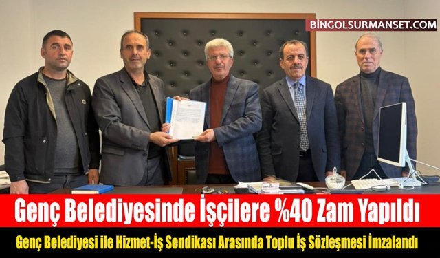 Genç Belediyesinde İşçilere %40 Zam Yapıldı