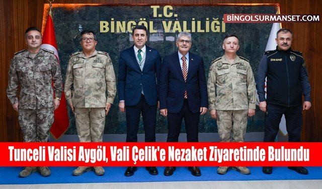 Tunceli Valisi Aygöl, Vali Çelik'e Nezaket Ziyaretinde Bulundu