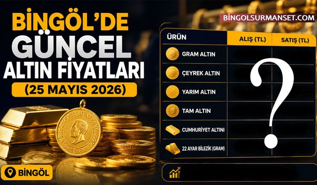 Bingöl'de Güncel Altın Fiyatları (25 Mayıs 2026)