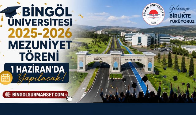Bingöl Üniversitesi 2025-2026 Mezuniyet Töreni 1 Haziran'da Yapılacak