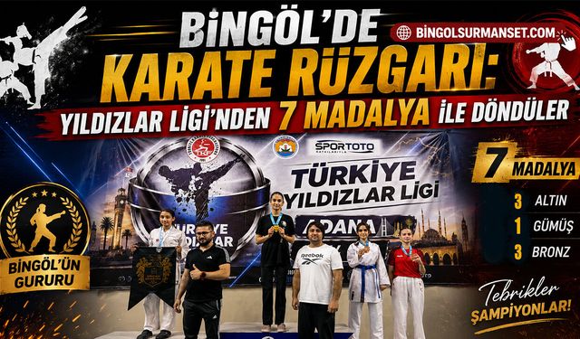 Bingöl’de Karate Rüzgarı: 7 Madalya ile Döndüler