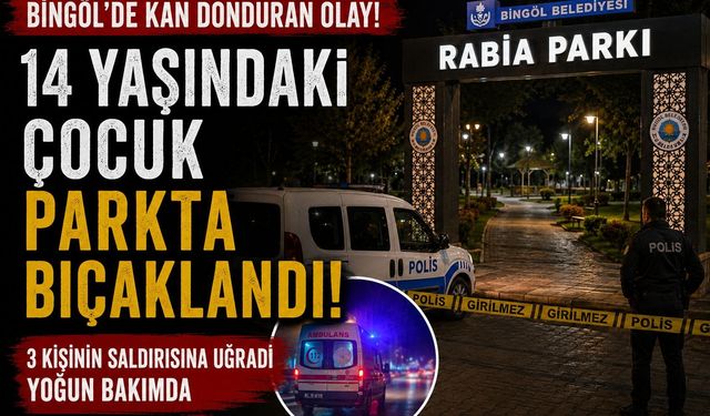 Bingöl’de Parkta Bıçaklı Kavga: 14 Yaşındaki Çocuk Yoğun Bakıma Kaldırıldı