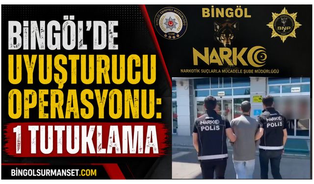Bingöl'de Narkotik Operasyonu: 1 Tutuklama