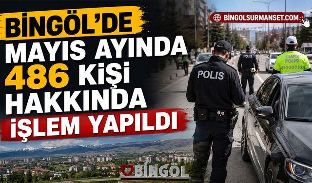 Bingöl'de Mayıs Ayında 486 Kişi Hakkında İşlem Yapıldı