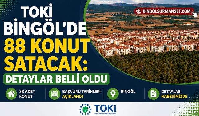 TOKİ Bingöl'de 88 Konut Satacak: Detaylar Belli Oldu