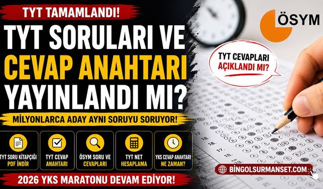 TYT SORULARI VE CEVAP ANAHTARI YAYINLANDI MI? 2026 YKS’DE TYT SORULARI, CEVAPLARI VE SORU KİTAPÇIĞI PDF EKRANI