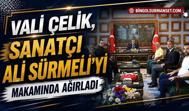 Vali Çelik, Sanatçı Ali Sürmeli’yi Makamında Ağırladı