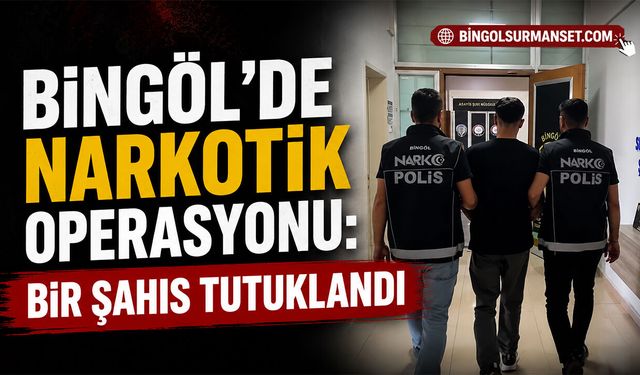Bingöl’de Narkotik Operasyonu: Bir Şahıs Tutuklandı