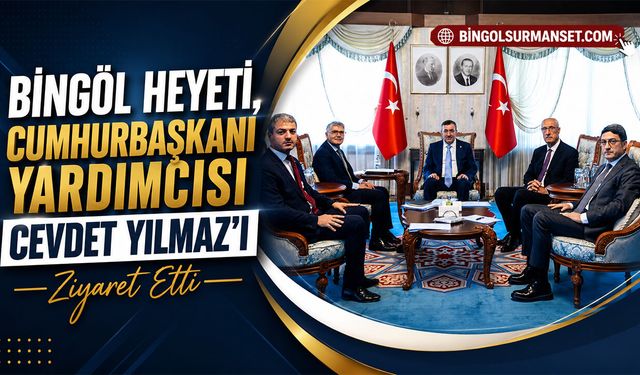Bingöl Heyeti, Cumhurbaşkanı Yardımcısı Cevdet Yılmaz’ı Ziyaret Etti