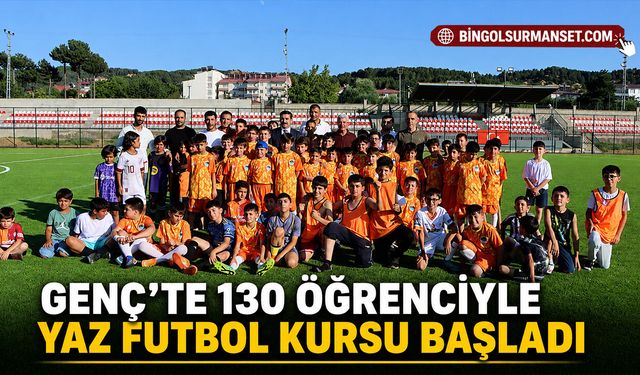 Genç’te 130 Öğrenciyle Yaz Futbol Kursu Başladı