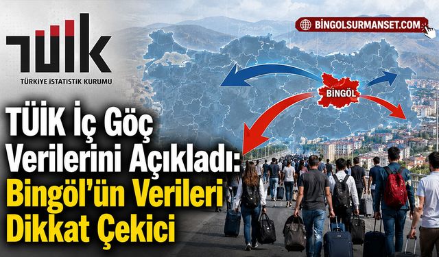 TÜİK 2025 Yılı İç Göç Verilerini Açıkladı: Bingöl'ün Verileri Dikkat Çekici