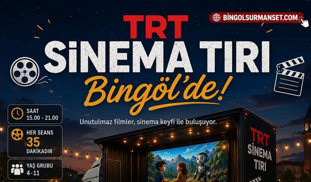 TRT Sinema Tırı Bingöl’de: Minik İzleyicilere Unutulmaz Film Keyfi