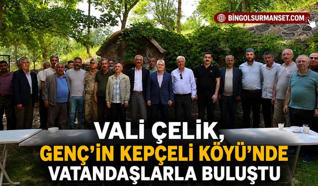Vali Çelik, Genç’in Kepçeli Köyü’nde Vatandaşlarla Buluştu