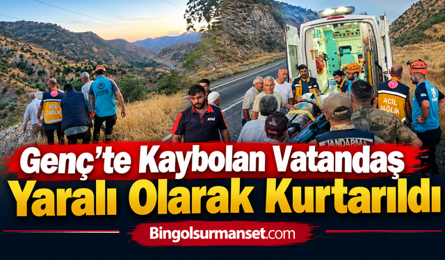 Genç’te Kaybolan Vatandaş Yaralı Olarak Kurtarıldı