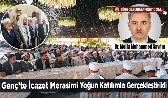 Genç’te İcazet Merasimi Yoğun Katılımla Gerçekleştirildi