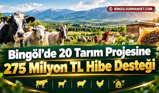 Bingöl’de 20 Tarım Projesine 275 Milyon TL Hibe Desteği