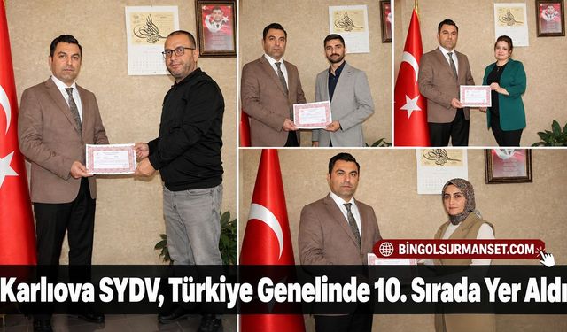 Karlıova SYDV, Türkiye Genelinde 10. Sırada Yer Aldı