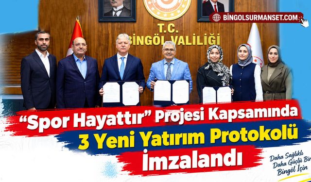 “Spor Hayattır” Projesi Kapsamında 3 Yeni Yatırım Protokolü İmzalandı