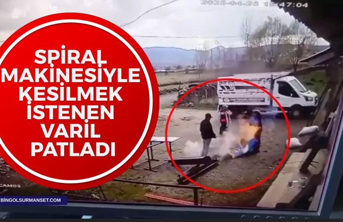 Spiral Makinesiyle Kesilmek İstenen Varil Patladı