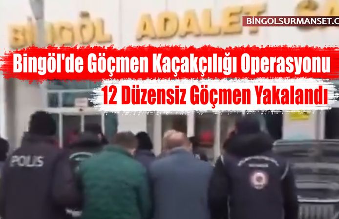 Bingöl'de Göçmen Kaçakçılığı Operasyonu