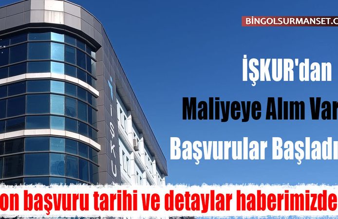 İŞKUR'dan Maliyeye Alım Var: Başvurular Başladı