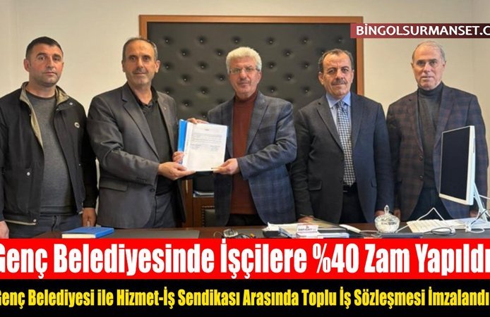 Genç Belediyesinde İşçilere %40 Zam Yapıldı