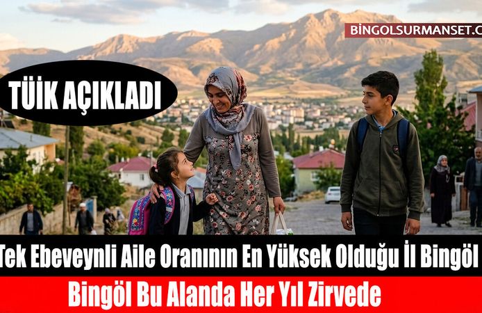TÜİK Açıkladı: Tek Ebeveynli Aile Oranının En Yüksek Olduğu İl Bingöl