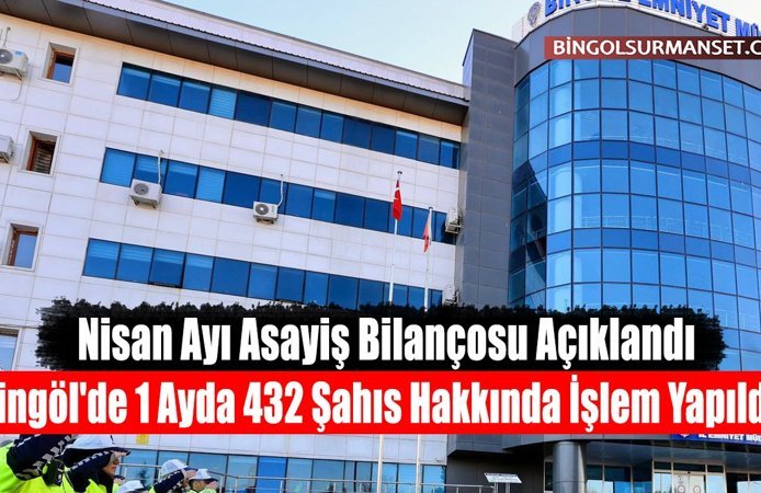 Bingöl'de 1 Ayda 432 Şahıs Hakkında İşlem Yapıldı