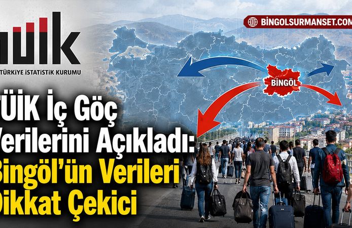 TÜİK 2025 Yılı İç Göç Verilerini Açıkladı: Bingöl'ün Verileri Dikkat Çekici