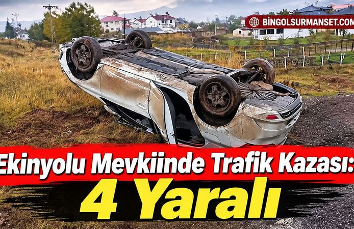 Ekinyolu Mevkiinde Trafik Kazası: 4 Yaralı