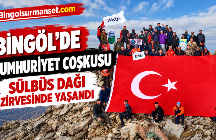 Bingöl'de Cumhuriyet Coşkusu Sülbüs Dağı Zirvesinde Yaşandı