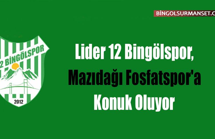 Lider 12 Bingölspor, Mazıdağı Fosfatspor'a Konuk Oluyor