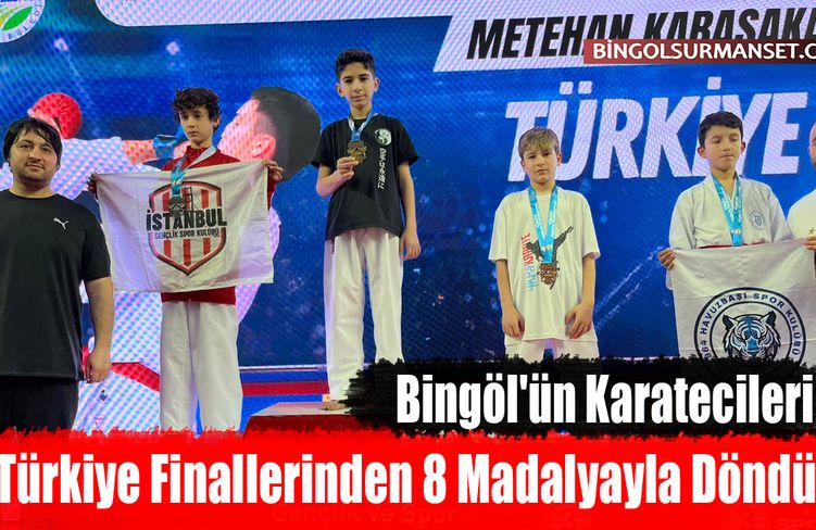 Bingöl'ün Karatecileri Türkiye Finallerinden 8 Madalyayla Döndü