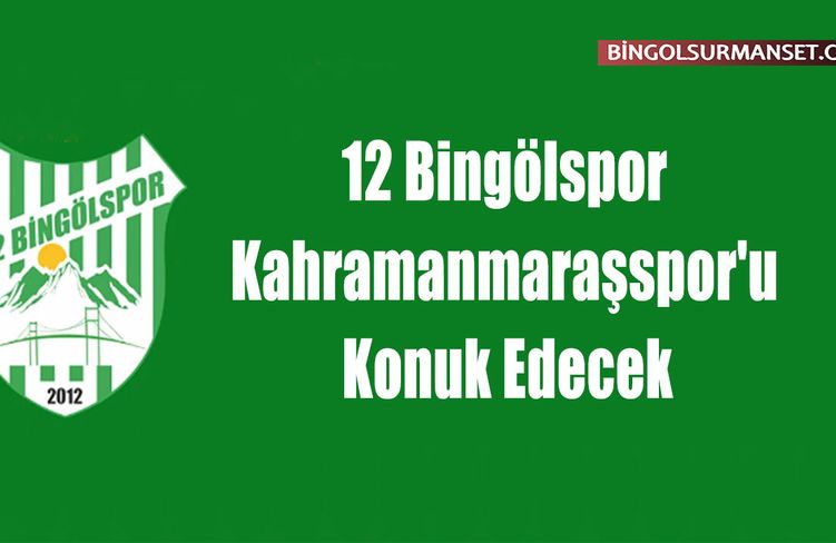 12 Bingölspor, Kahramanmaraşspor'u Konuk Edecek
