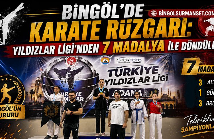 Bingöl’de Karate Rüzgarı: 7 Madalya ile Döndüler