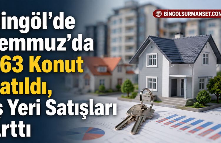Bingöl’de Temmuz’da 263 Konut Satıldı, İş Yeri Satışları Arttı