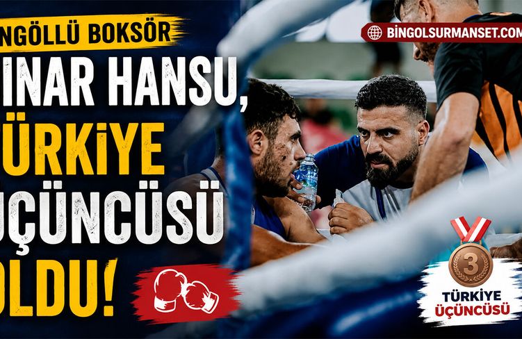 Bingöllü Boksör Çınar Hansu, Türkiye Üçüncüsü Oldu