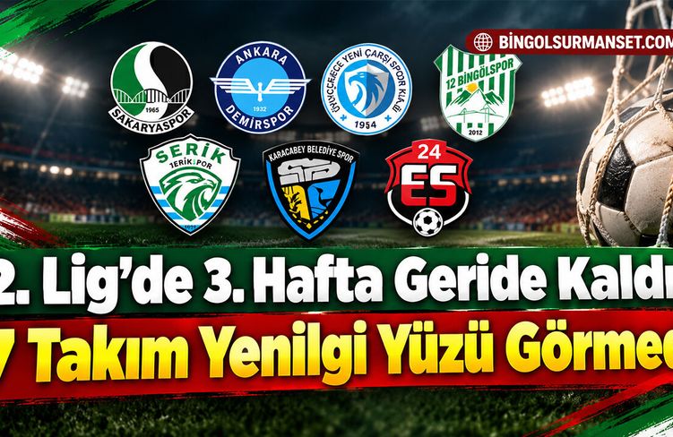 2. Lig’de 3. Hafta Geride Kaldı: 7 Takım Yenilgi Yüzü Görmedi
