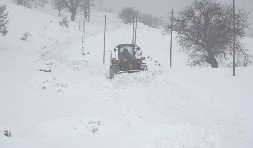 Bingöl’de Kar 139 Köy Yolunu Ulaşıma Kapattı