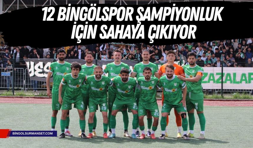 12 Bingölspor Şampiyonluk İçin Sahaya Çıkıyor