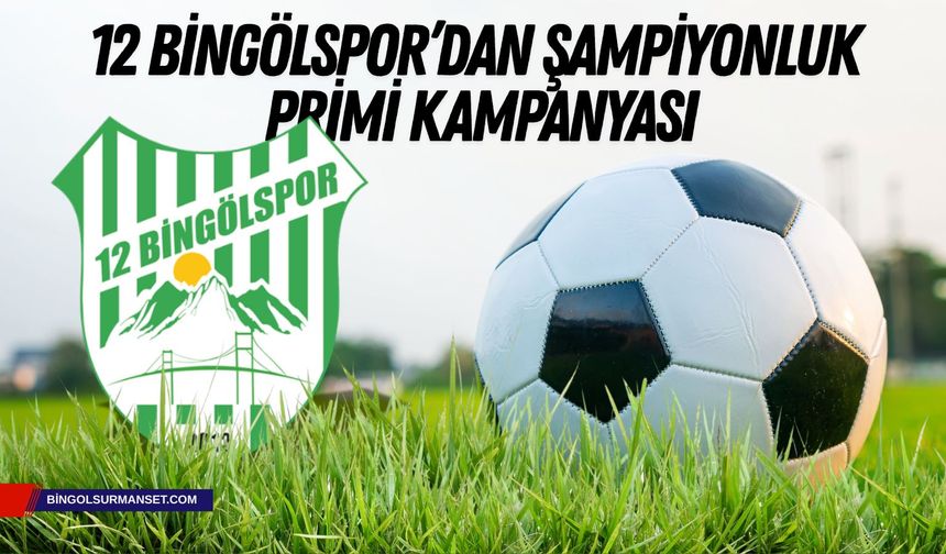 12 Bingölspor’dan Şampiyonluk Primi Kampanyası